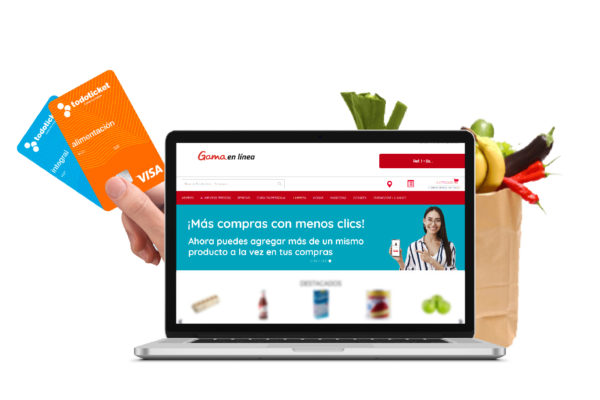 Gama Supermercados y todoticket facilitan compras online