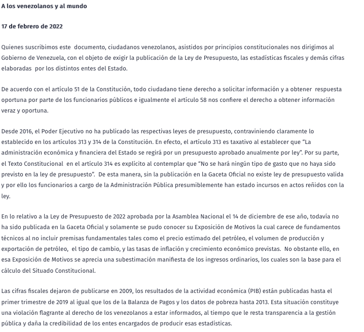 Economistas exigen al Gobierno que publique las estadísticas económicas y sociales del país