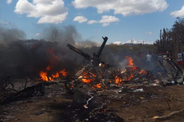 Helicóptero de la FANB se precipitó en Barquisimeto (+imágenes)