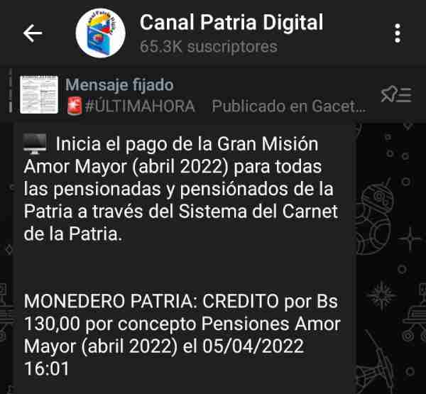 Inicia el pago de la pensión Amor Mayor correspondiente al mes de abril