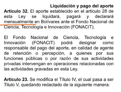 Reforma a la LOCTI establece que aportes deben ser indexados al precio del euro (+Gaceta)