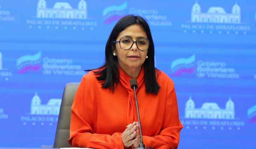 Delcy Rodríguez dice que recuperación económica se debe al apoyo de los trabajadores