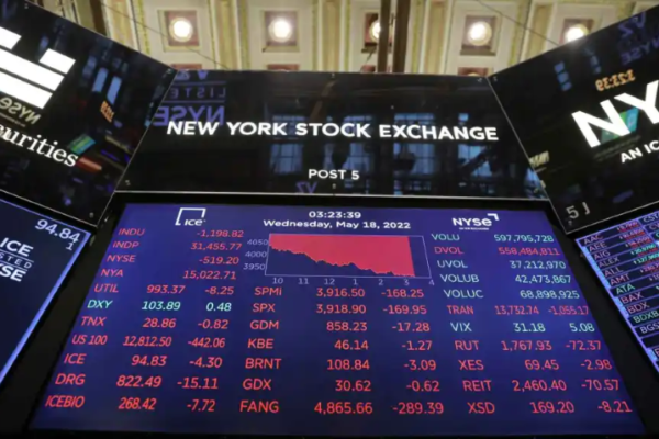 Bolsa de Nueva York cerró en baja por expectativa de nuevo aumento de tasas de la Fed