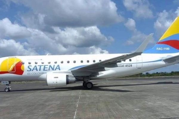 Aerolínea colombiana Satena realizó su primer vuelo este #3Mar desde Bogotá hacia Caracas