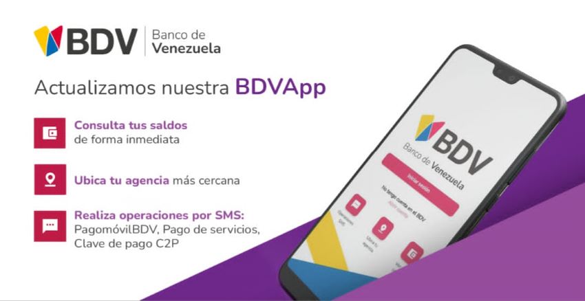 Banco de Venezuela actualizó su aplicación móvil para facilitar operaciones
