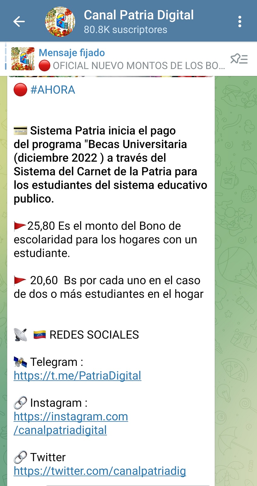 Becas Universitaria diciembre 2022