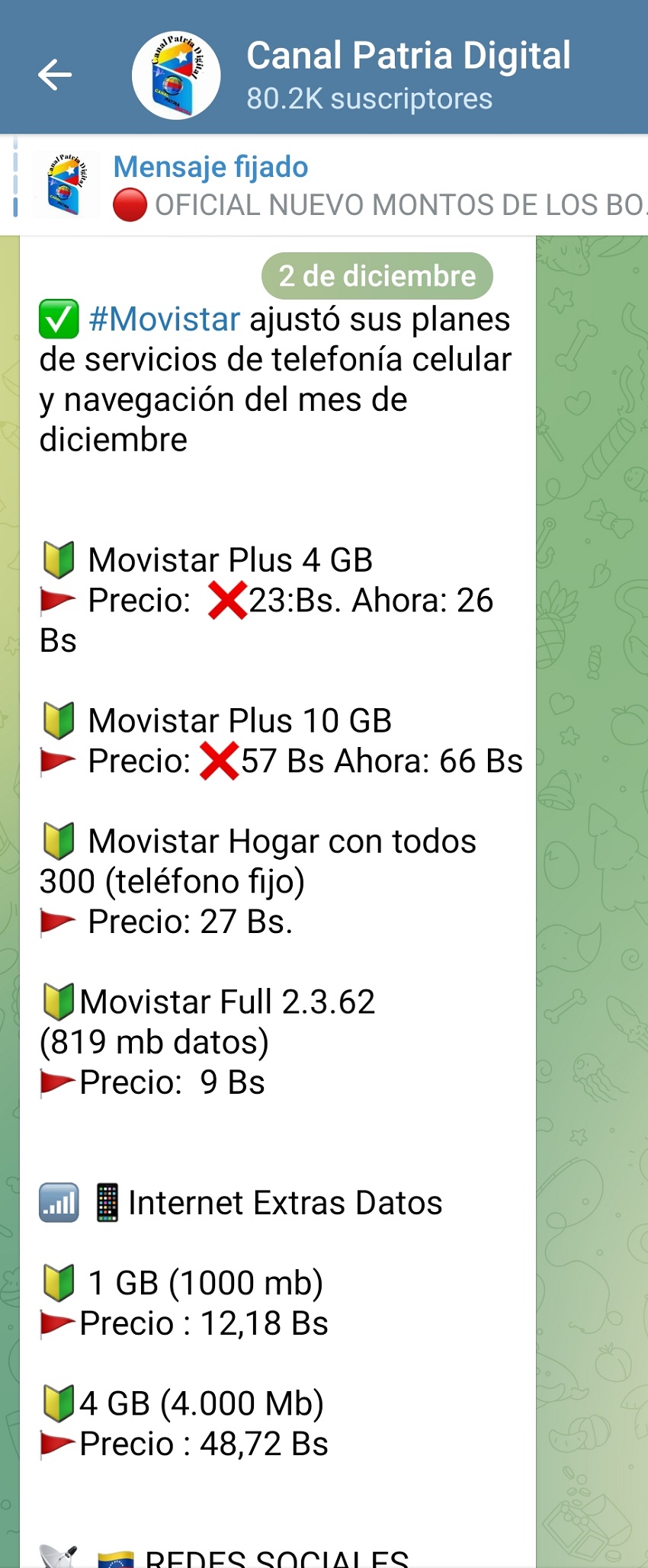 Tarifas de Movistar de diciembre de 2022