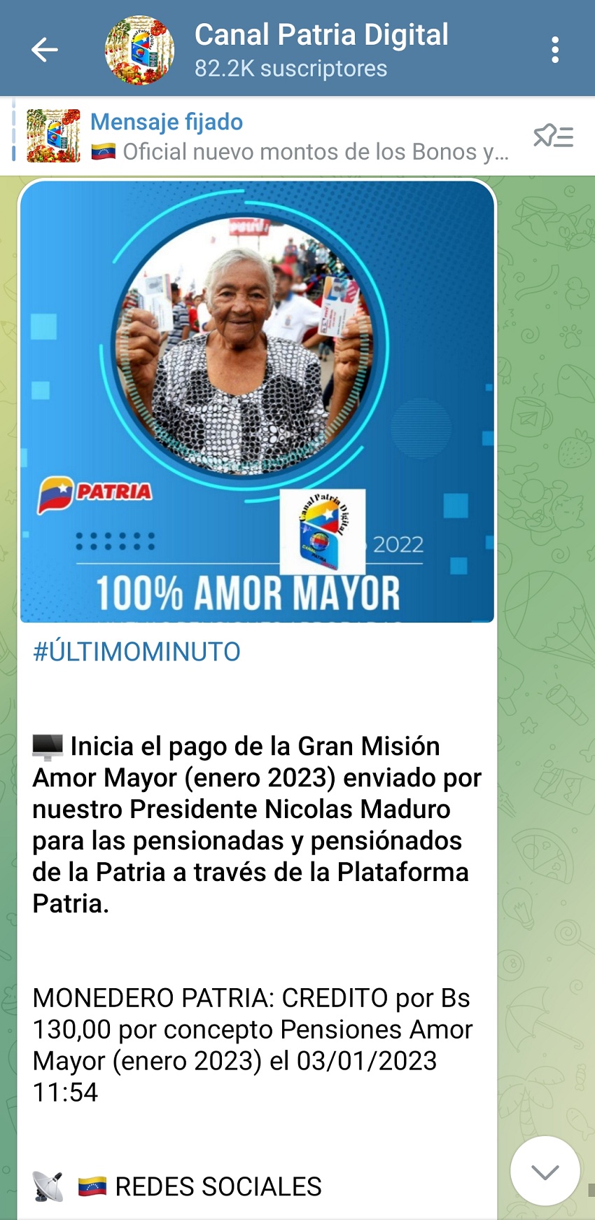 Gran Misión Amor Mayor enero 2023