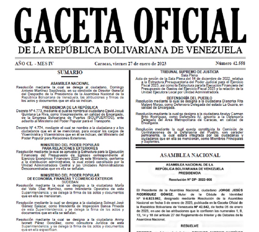 Gaceta Oficial 42.558