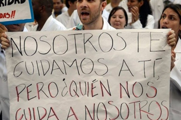 Trabajadores de la salud pública de Venezuela exigen aumento para no tener salarios «de esclavos»
