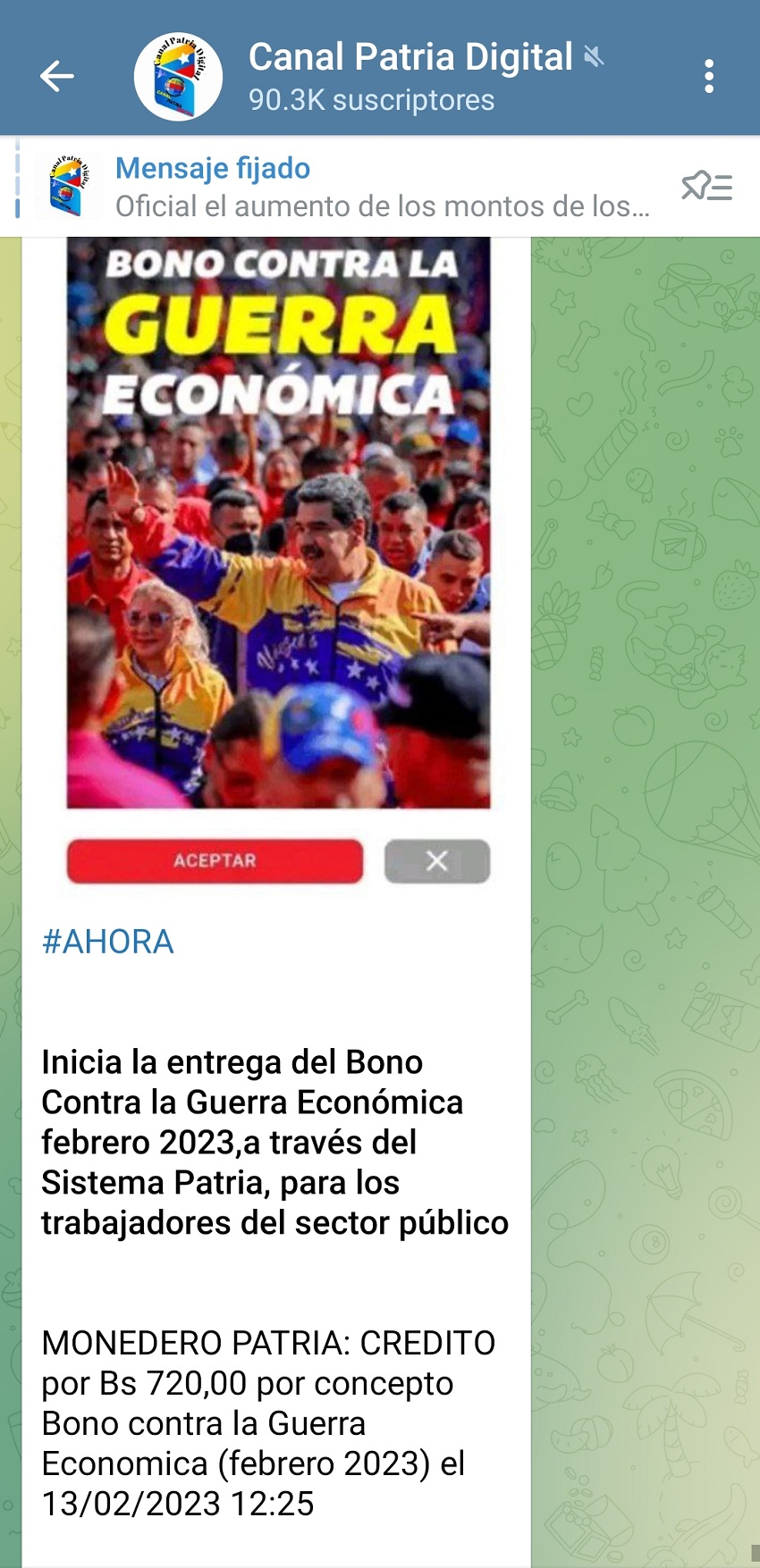 Entregan el bono «Contra la Guerra Económica» para trabajadores del sector público: ¿Qué se puede comprar?