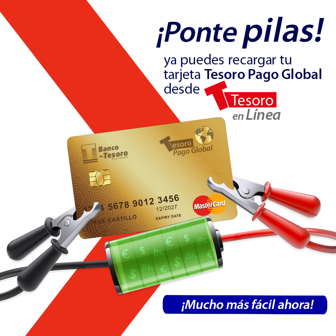 Tarjeta prepagada Tesoro Pago Digital para compras con divisas se puede recargar por internet (+ instrucciones)