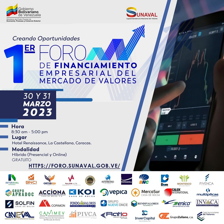 Sunaval realizará el 30 y 31 de marzo el primer foro de Financiamiento Empresarial del Mercado de Valores