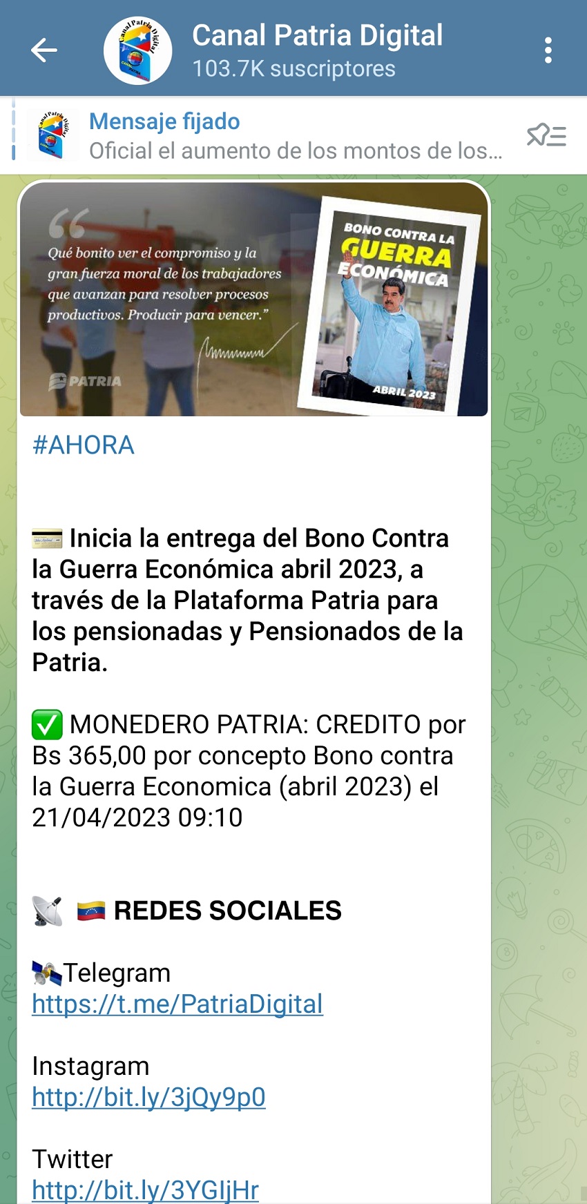 ¿Qué se puede comprar? Comenzó el pago del bono «Contra la Guerra Económica» a los pensionados (+monto)