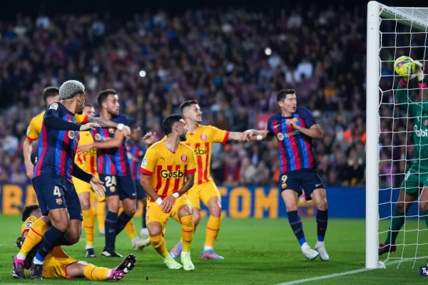 Barcelona empata 0-0 contra el Girona, pero aumenta su diferencia con el Real Madrid
