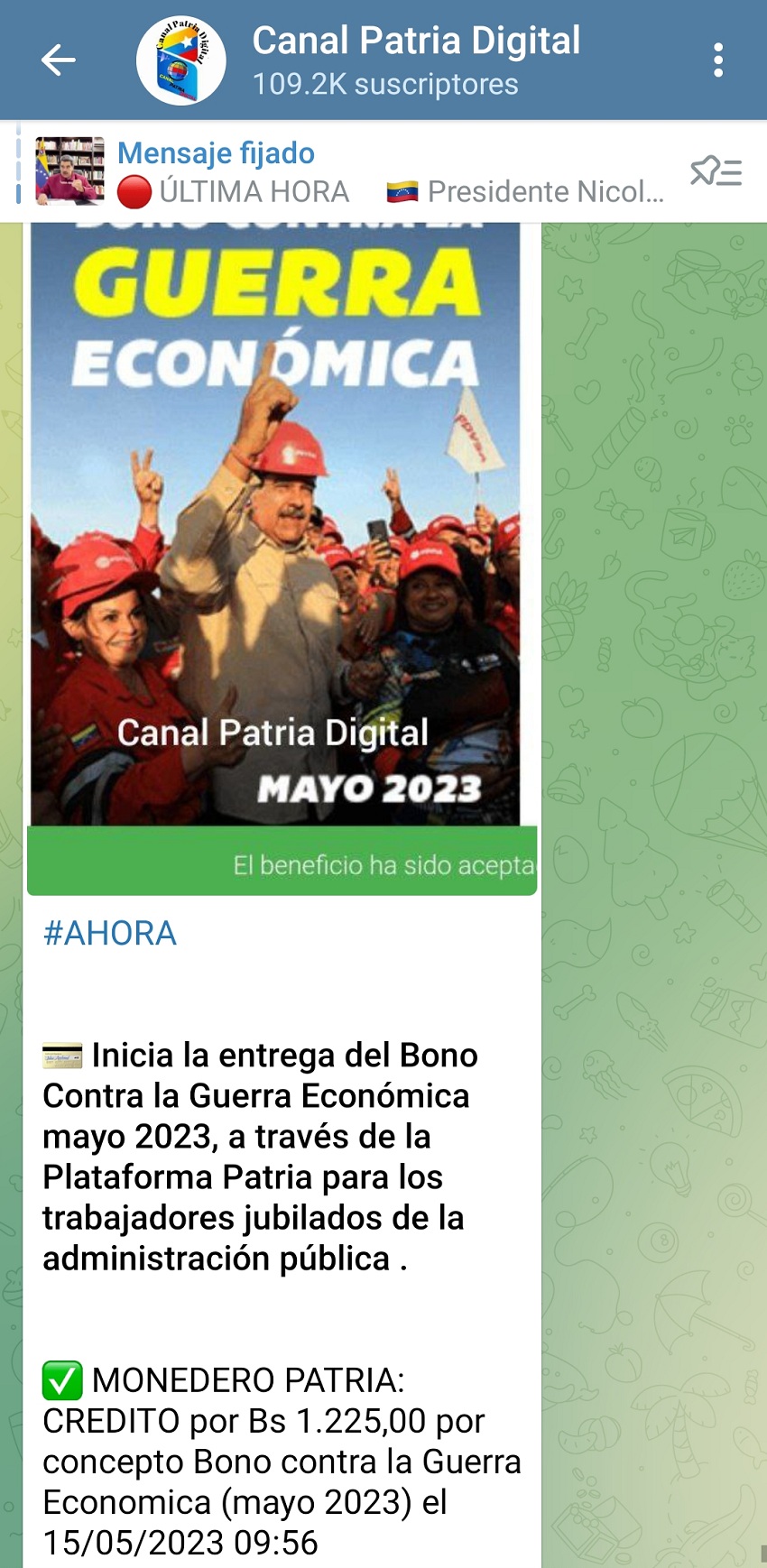 Inició la entrega del bono «Contra la Guerra Económica» de mayo para los trabajadores jubilados (+monto)