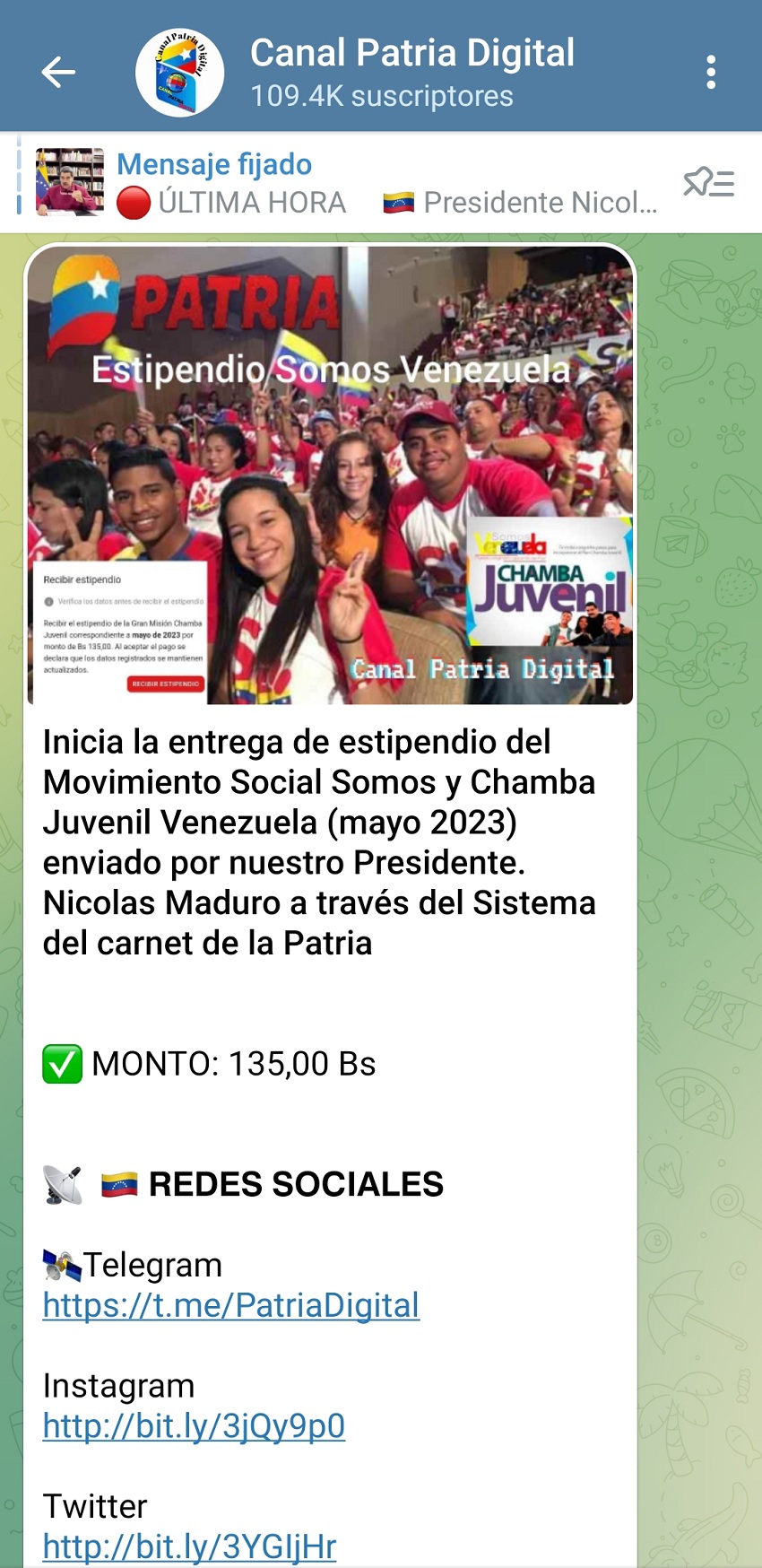 Inició el pago del estipendio «Chamba Juvenil» y «Somos Venezuela» de mayo por el Carnet de la Patria (+monto)
