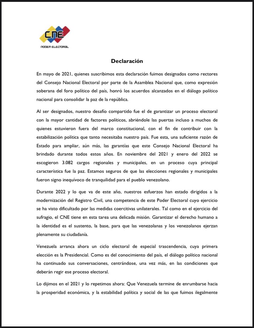 Presidente del CNE: Rectores se mantendrán cumpliendo sus funciones hasta que la AN designe nuevas autoridades