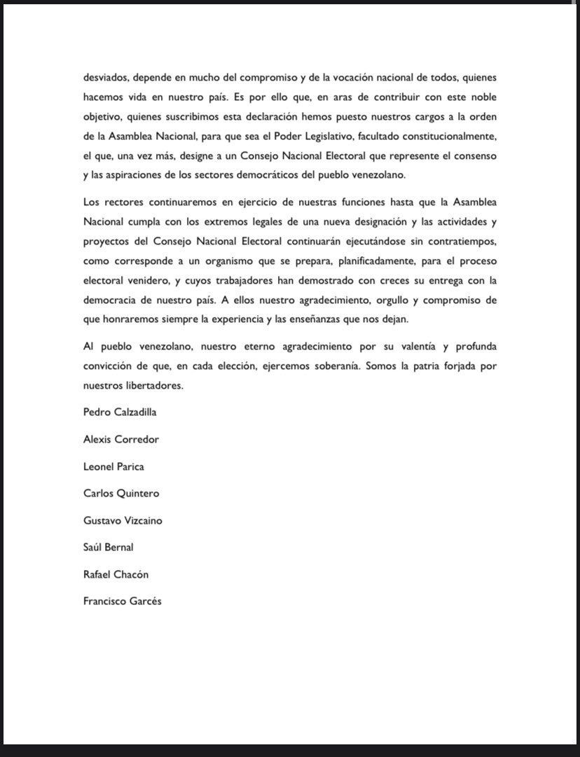 Presidente del CNE: Rectores se mantendrán cumpliendo sus funciones hasta que la AN designe nuevas autoridades