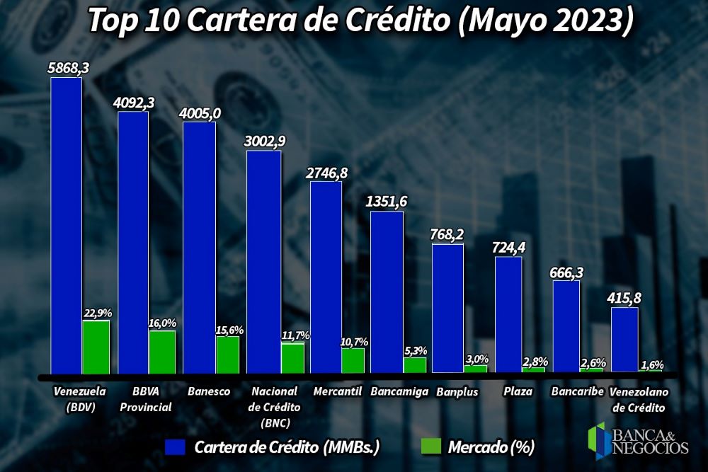 Cartera de créditos Top 10 de la Banca venezolana