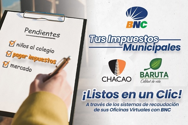 BNC aliado en oficinas virtuales de las alcaldías de Baruta y Chacao