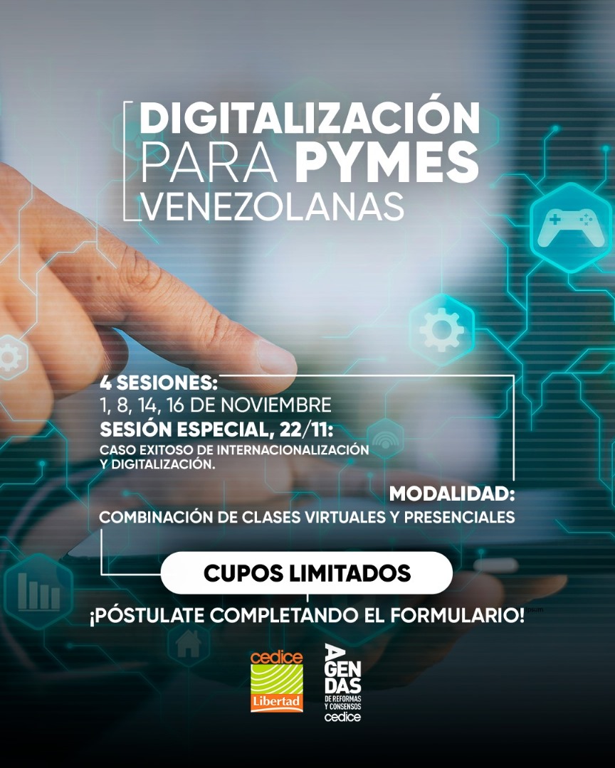 Cedice Libertad realizará talleres de internacionalización y digitalización para Pymes venezolanas