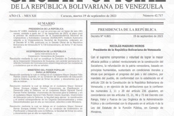 #Atención Publican en Gaceta Oficial calendario fiscal para Sujetos Pasivos Especiales de 2024