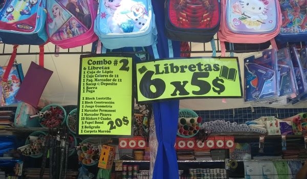 #Atención | Así están los precios de los útiles y textos escolares en un mercado de ofertas y promociones