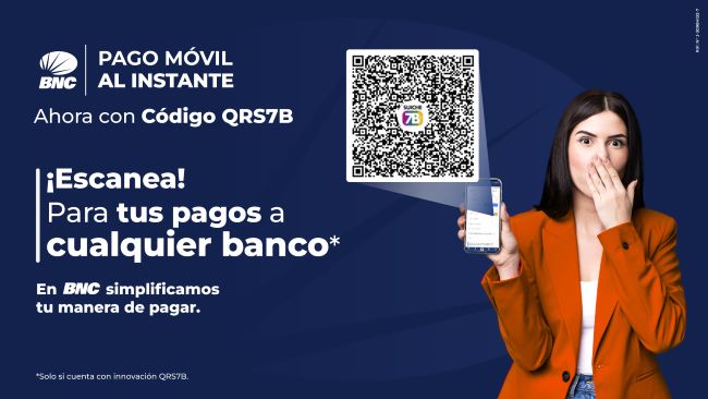 BNC incorpora código QR al pago móvil interbancario.