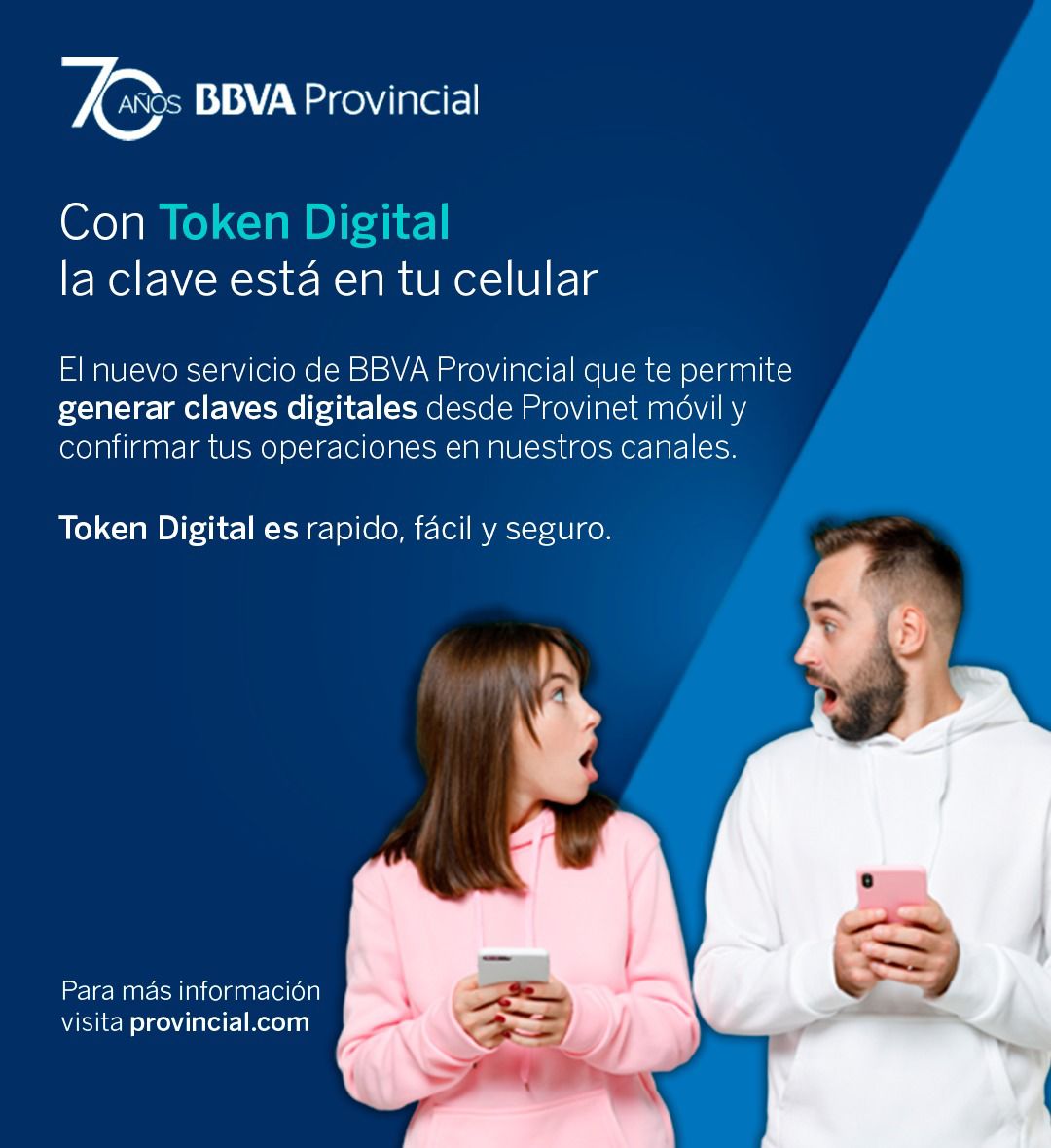 BBVA Provincial mejora la experiencia digital de sus clientes con su nuevo servicio Token Digital