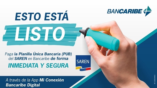 En Bancaribe ahora puedes pagar la Planilla Única Bancaria del Saren