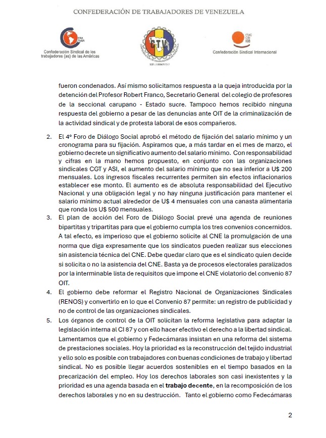 Foro tripartito acordó método para fijar salario mínimo y un cronograma de incremento