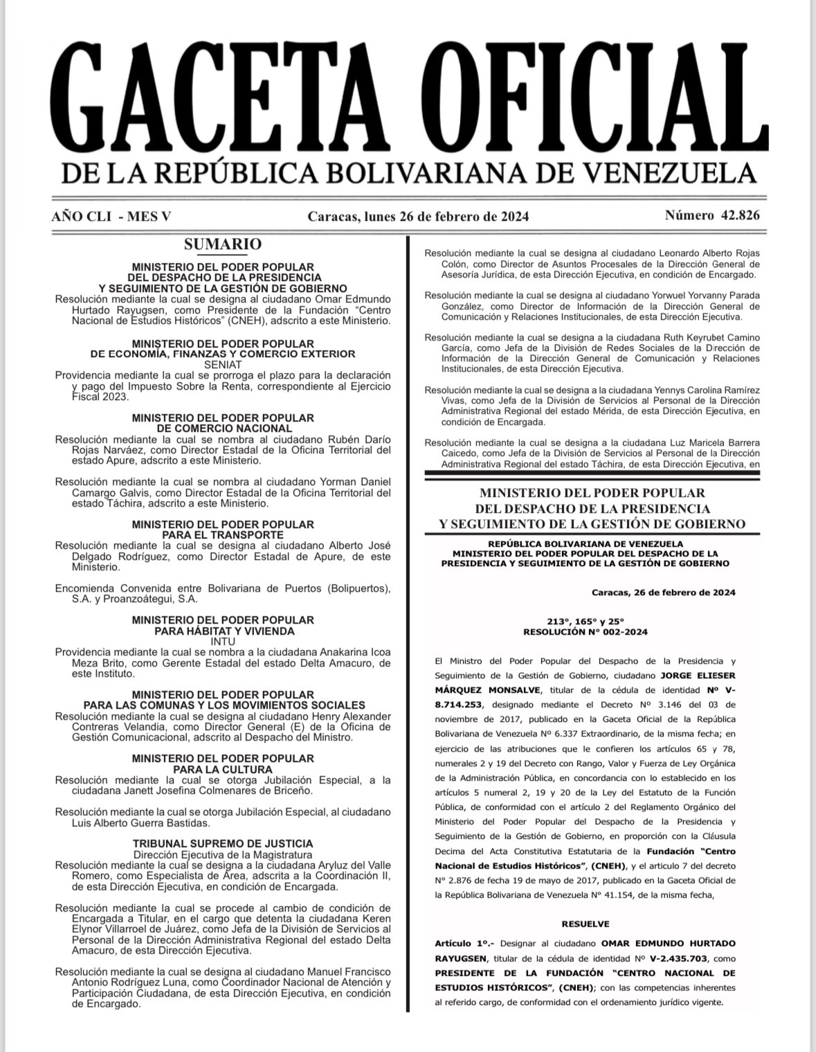 En Gaceta Oficial: Prorrogan hasta el #15May declaración del ISLR a contribuyentes no especiales