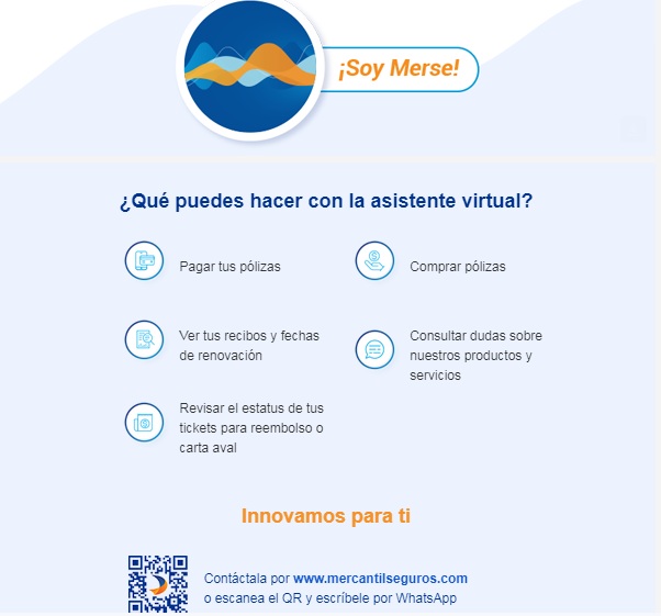 «¡Hola! Soy Merse»: Mercantil Seguros presenta a su nueva asistente virtual