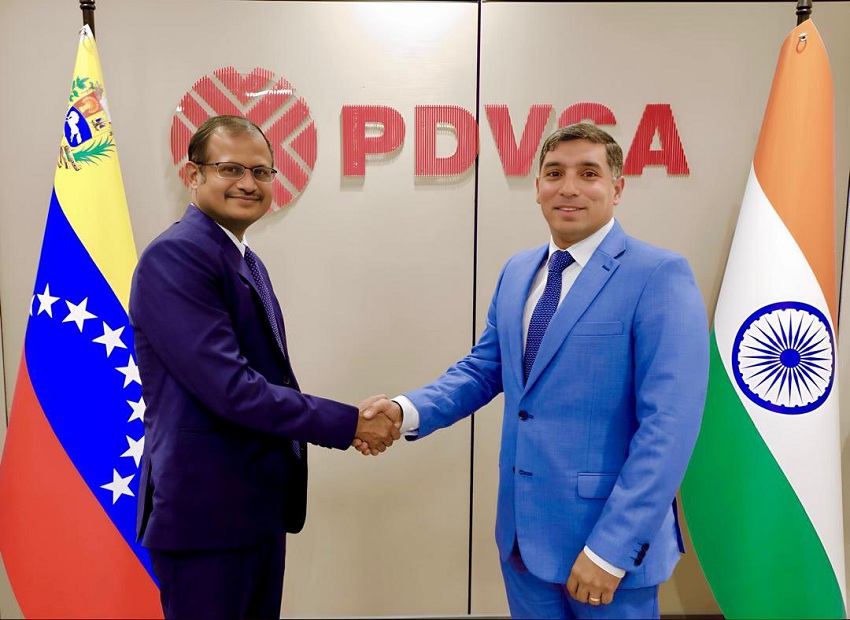 Min. Tellechea revisó con embajador de India los planes de reactivación de empresas mixtas entre PDVSA y ONGC