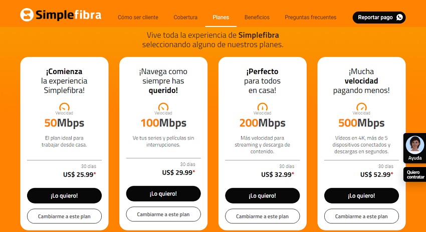 #Dato: Estos son los planes y costos de Simplefibra, el servicio de Internet de SimpleTV