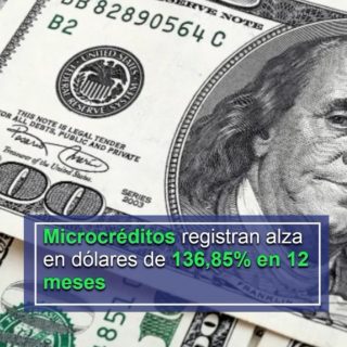 Dos bancos concentran 72%: Microcréditos registran alza en dólares de 136,85% en 12 meses