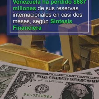 Síntesis Financiera: Venezuela ha perdido US$ 687 millones de sus reservas internacionales en casi dos meses