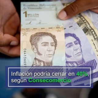 Consecomercio: Inflación en el país podría cerrar este año en 40%