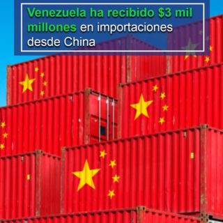 En 2024 Venezuela ha recibido US$3 mil millones en importaciones desde China
