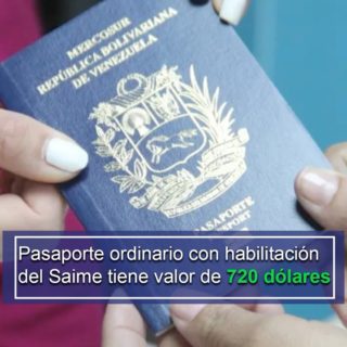 Conozca el precio pasaporte ordinario con habilitación del Saime, según abogada en derecho migratorio