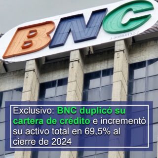 BNC duplicó su cartera de crédito e incrementó su activo total en 69,5% al cierre de 2024