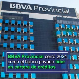 BBVA Provincial cerró 2024 como el banco privado líder en cartera de créditos
