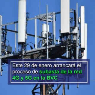 Este #29Ene arrancará el proceso de subasta de la red 4G y 5G en la BVC