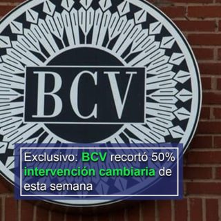 US$40 millones este #27Ene: BCV recortó en 50% intervención cambiaria de esta semana