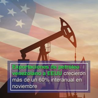 Exportaciones de petróleo venezolano a EEUU crecieron más de un 60% interanual en noviembre