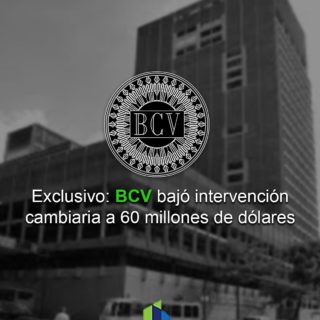 BCV bajó intervención cambiaria a US$60 millones este #24Feb con un acumulado mensual de US$230 millones