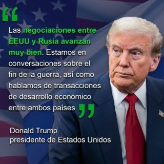 Trump dice que está negociando «importantes» acuerdos económicos con Putin