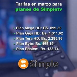 #Dato: Conozca las tarifas de marzo de los planes de Simpletv (+detalles)