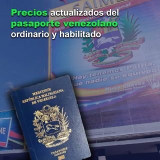 #Atentos: Estos son los precios actualizados del pasaporte venezolano ordinario y habilitado